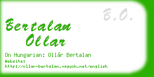 bertalan ollar business card